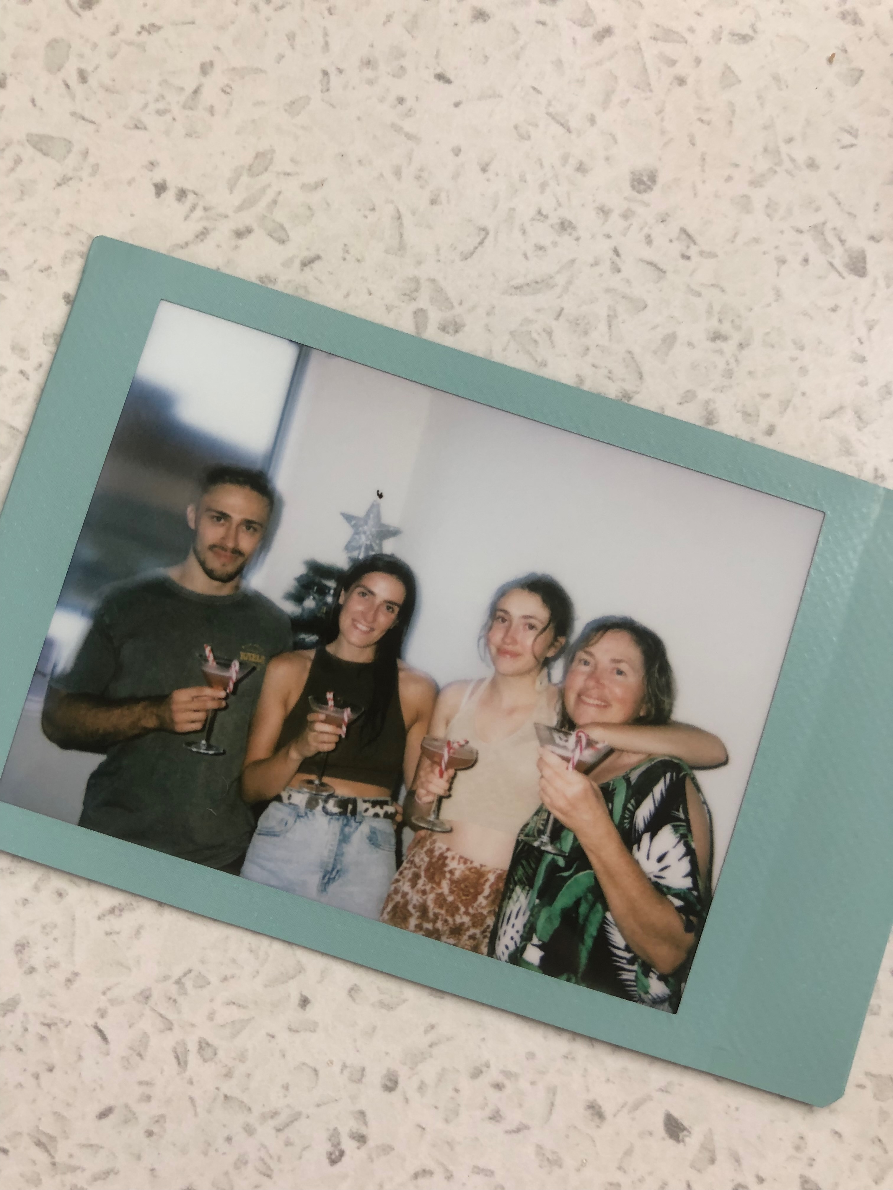 Christmas cocktails on instax